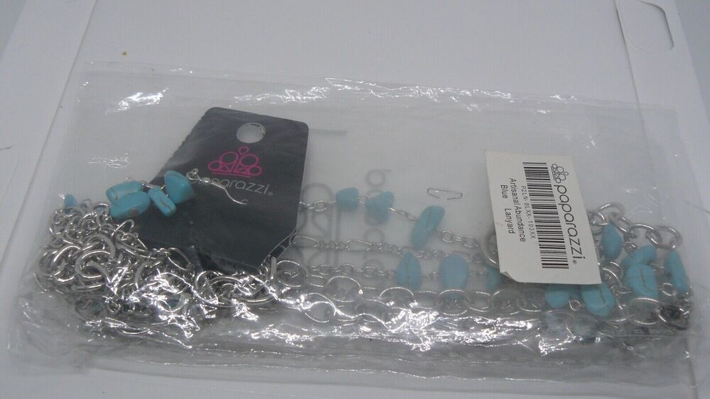 Paparazzi Turquoise Stone Silver Artisan Fashion Set Lanyard & Dangle Earrings